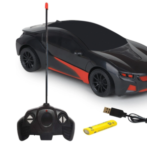CADDLE & TOES Remote Control Toy Car Electric Chargeable 3D Lightning (Black)
